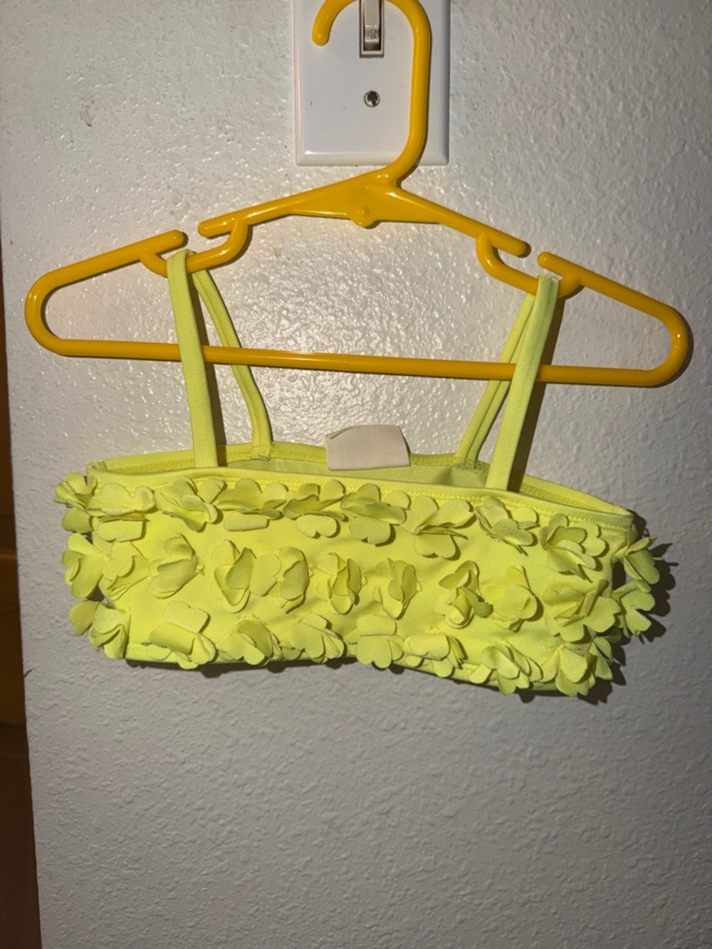 Crazy 8 Yellow Floral Appliqué Bikini Top
